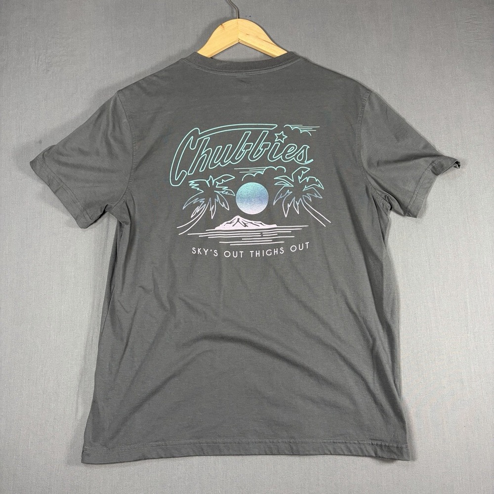 Chubbies Shirt Mens Medium Sky's Out Thighs Out Graphic Pocket Tee Adult - Picture 6 of 6